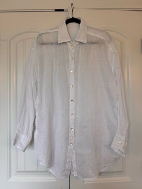 Vitamin A, 100 percent linen swim coverup/dress, medium